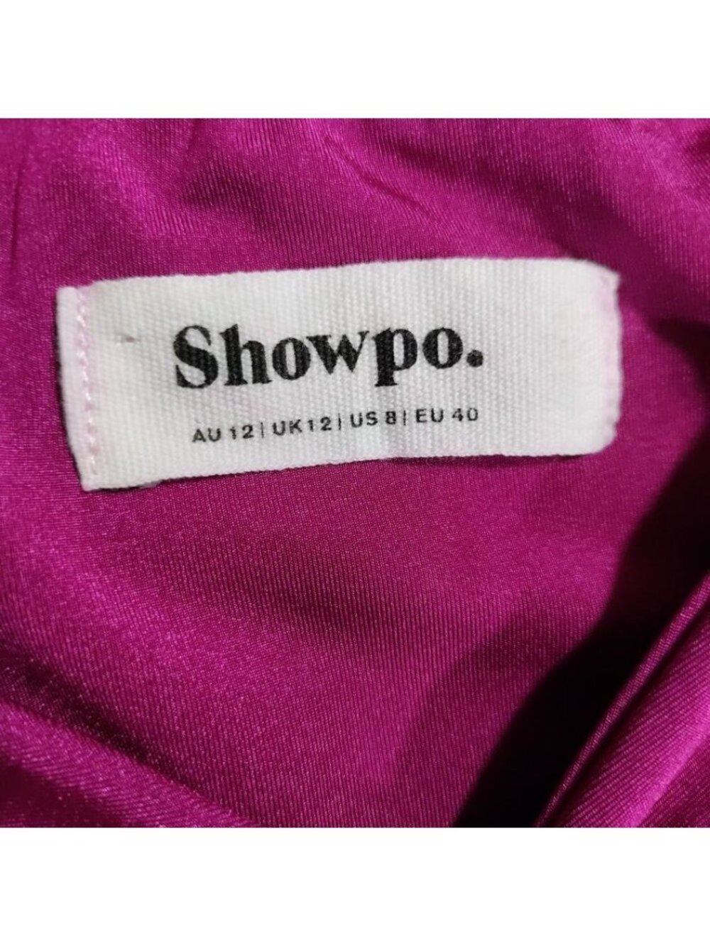 Showpo.  Fuchsia Drapey With Front Knot Long Side Slit Maxi Skirt Women's Size 8 - Picture 6 of 8